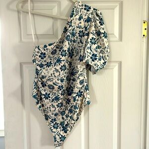 Free People Bodysuit One Shoulder XL NWT